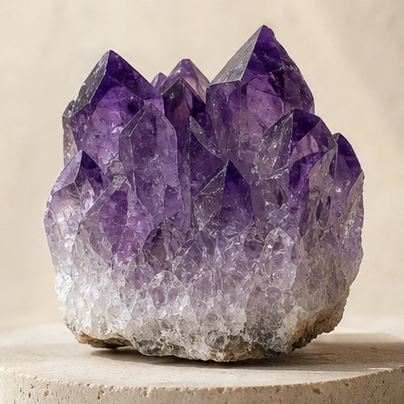 Close-up texture of Amethyst raw stone