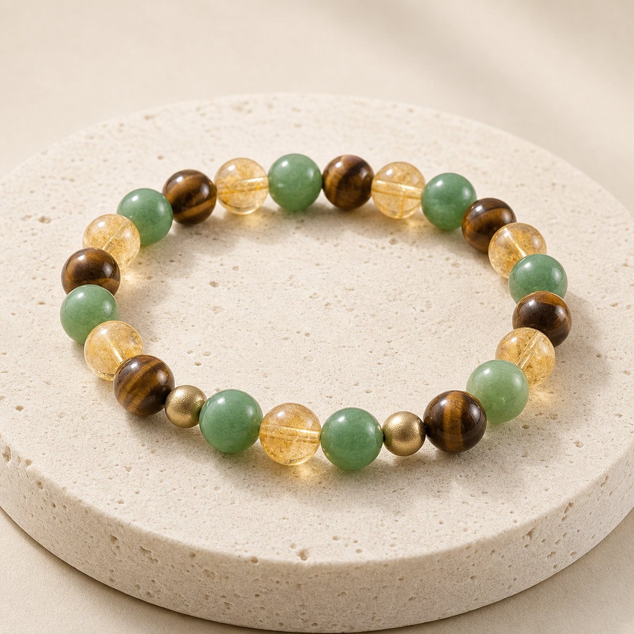exec-7f6ea1b6-0d42-41f5-91d7-17dcf640fb3a Golden Abundance Intention Bracelet - Image 1