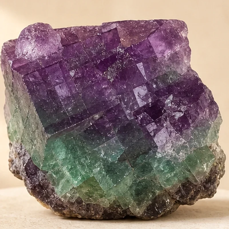 Close-up texture of Fluorite raw stone