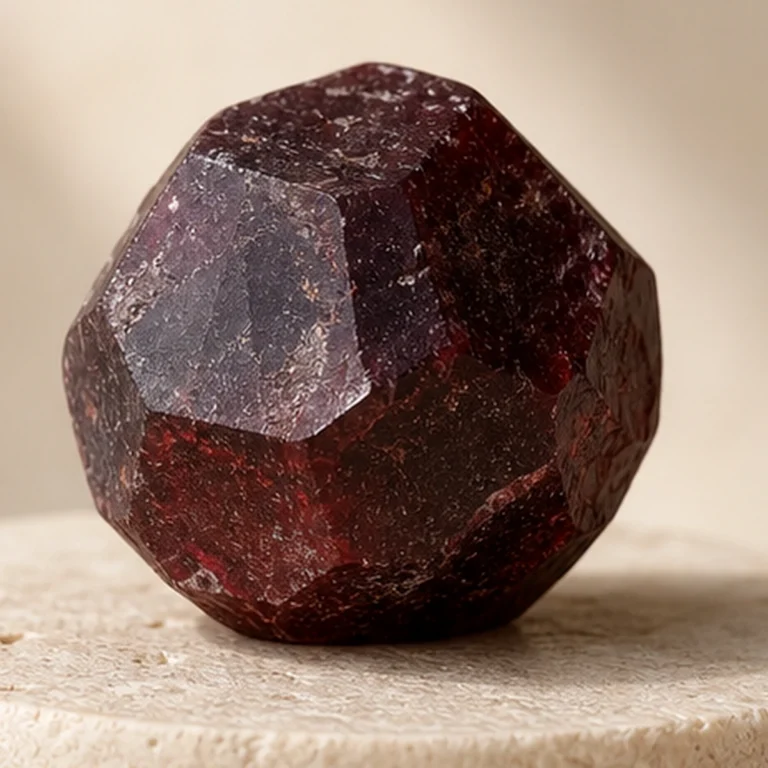 Close-up texture of Garnet raw stone
