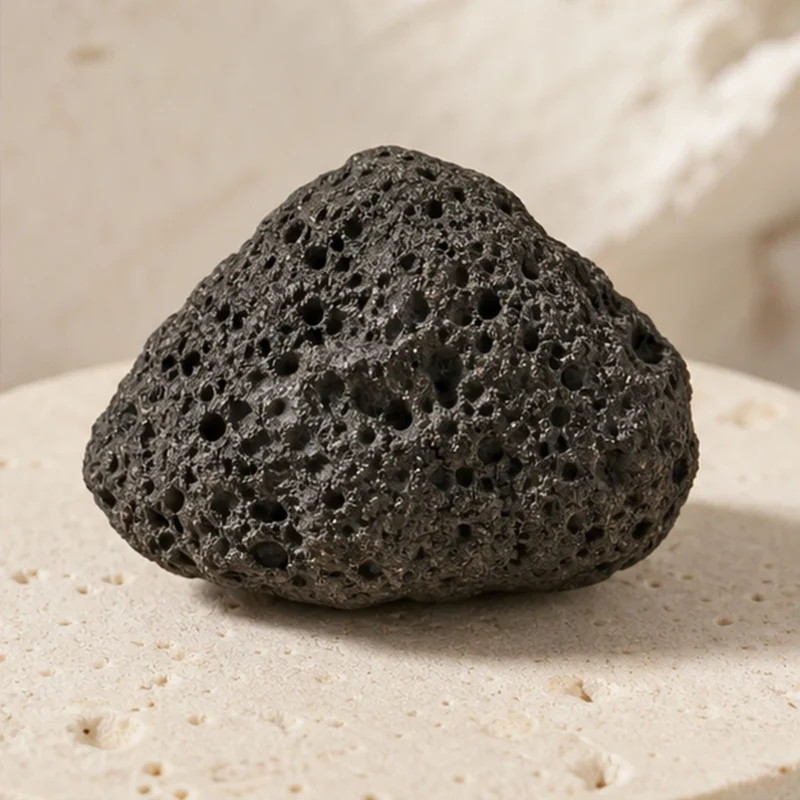 Lava Stone raw stone on travertine