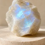 Close-up texture of Moonstone raw stone