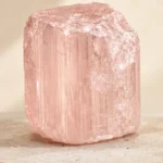 Close-up texture of Morganite raw stone