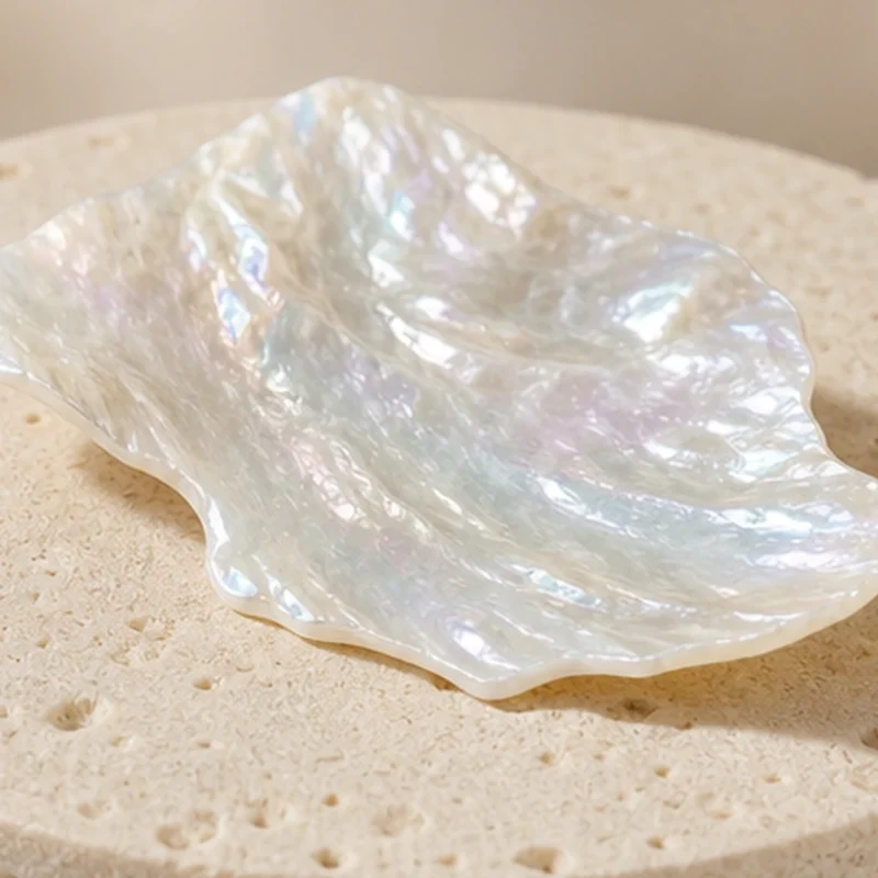 Close-up texture of Mother of Pearl raw stone