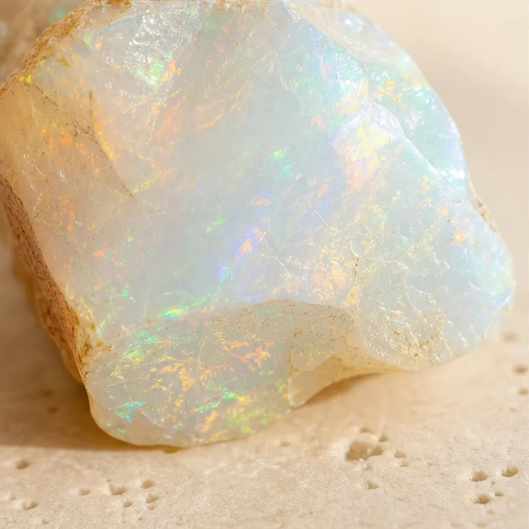 Close-up texture of Opal raw stone
