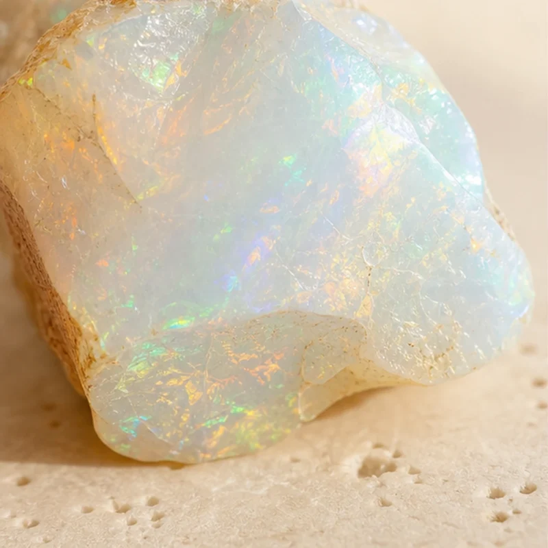 Close-up texture of Opal raw stone