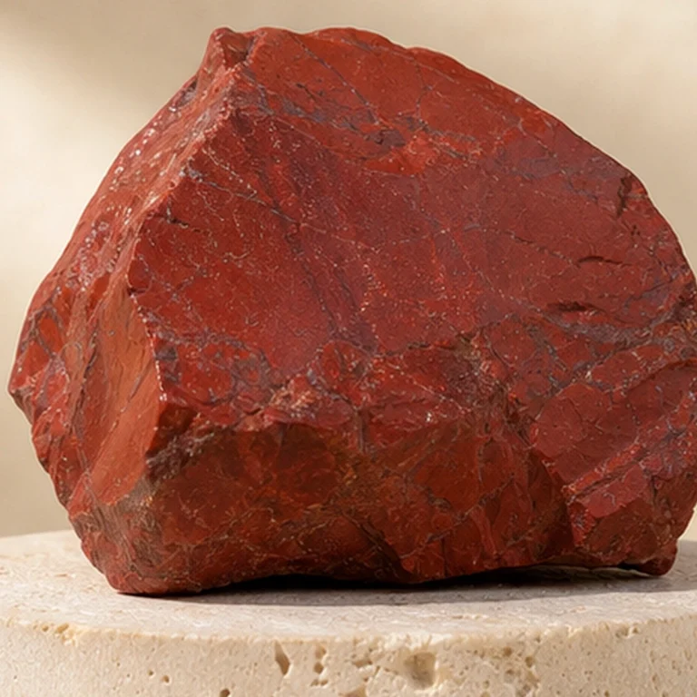 Close-up texture of Red Jasper raw stone