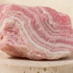 Close-up texture of Rhodochrosite raw stone