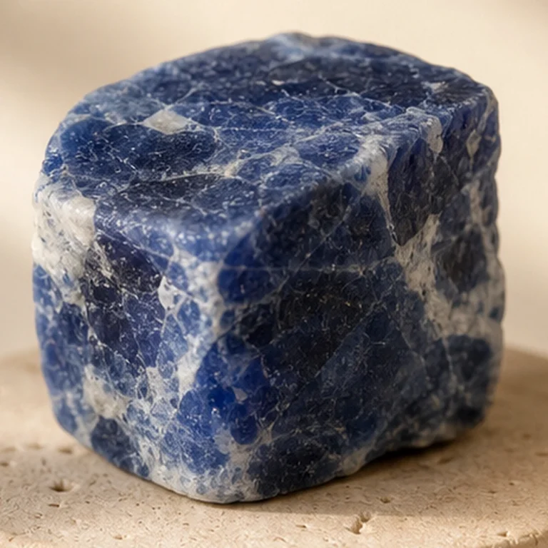 Close-up texture of Sodalite raw stone