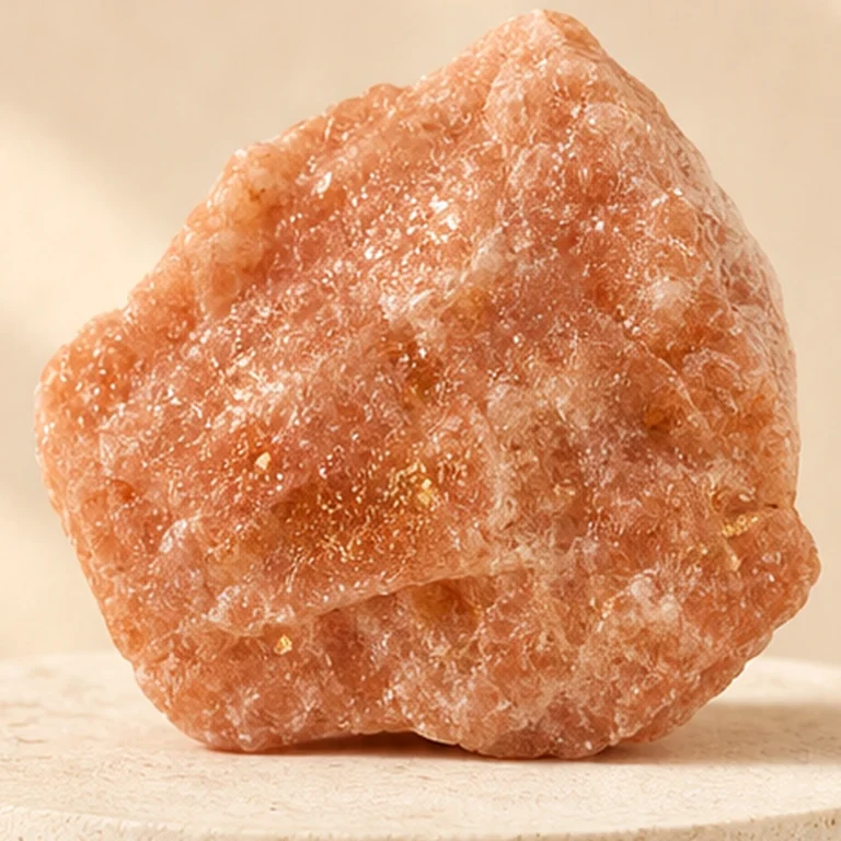 Close-up texture of Sunstone raw stone