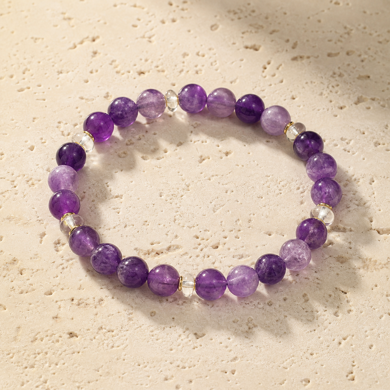 Amethyst Midnight Bracelet handcrafted natural stone bracelet