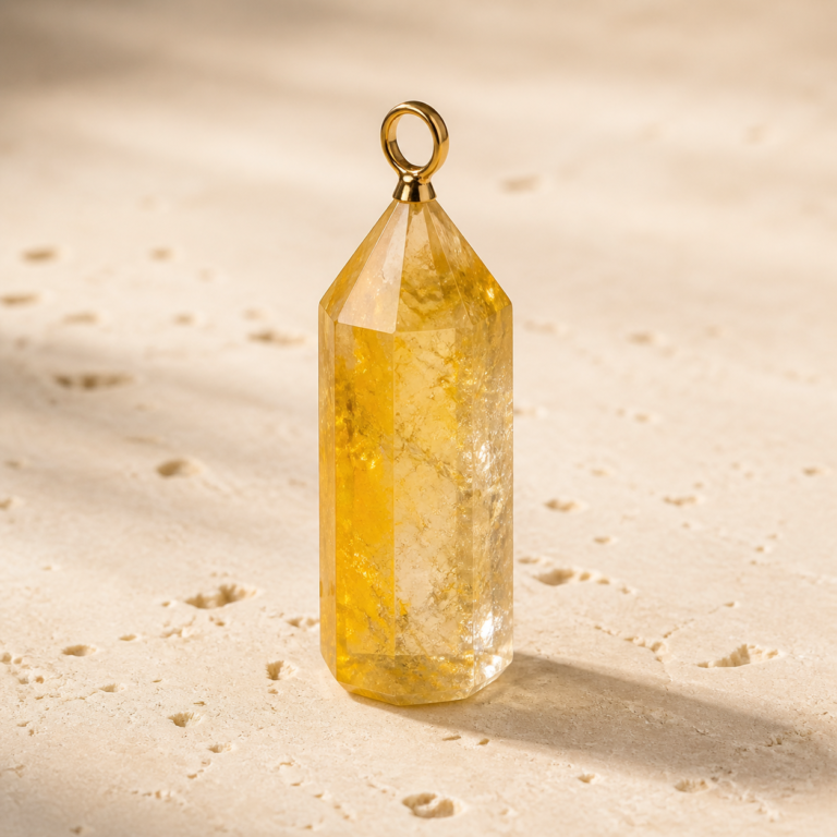 Citrine Prosperity Point Pendant