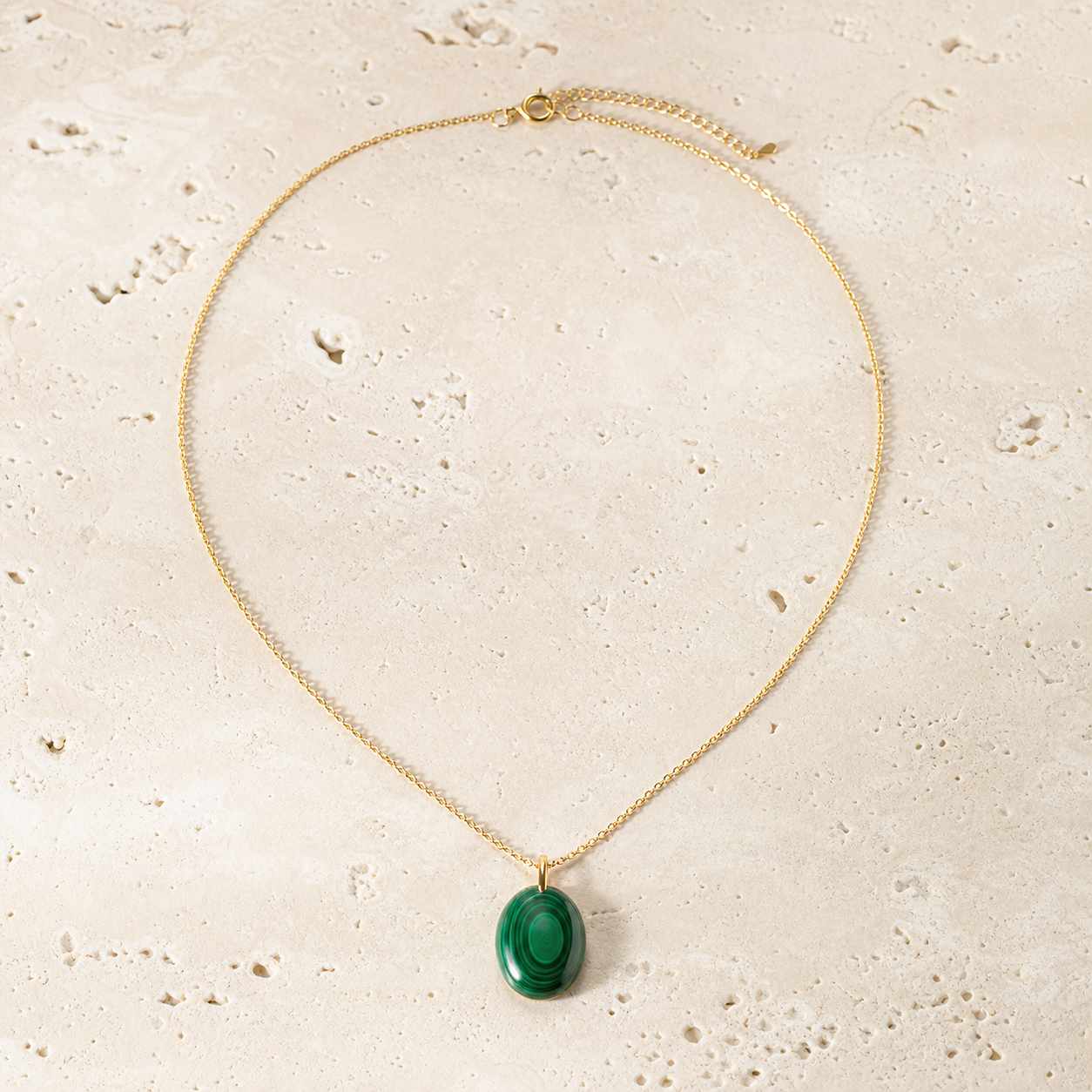 Malachite Empress Necklace handcrafted natural stone necklace