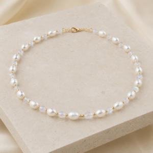 Pearl and Moonstone Muse Necklace