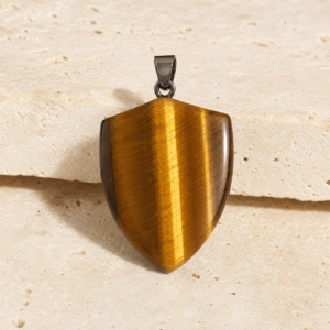 Tiger Eye Courage Pendant handcrafted natural stone pendant
